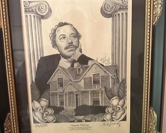 Signed and Numbered Tennessee Williams Columbus, MS print
