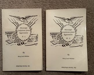 Mississippi confederate Grave Registrations, two volumes, by Betty Couch Wiltshire