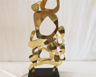 JOHN-RICHARD Design Collection. Sculpture , metal on stone stand, 25"h x 11"w
•sculptures are subject for pre-sale