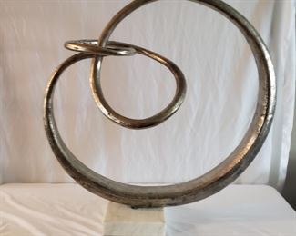 JOHN-RICHARD Design Collection. Sculpture  Metal  on Marble stand.   30"h x 30"w
•sculptures are subject for pre-sale