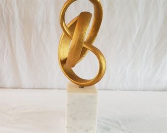  JOHN-RICHARD Design Collection.  Sculpture Metal on Marble Stand.   18"h  x  9"w
•sculptures are subject for pre-sale