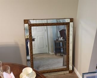 Vintage mirror with gold