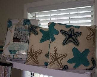 King 3 piece Seaside quilt /pillows