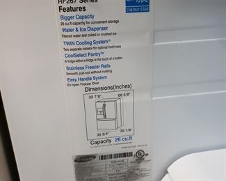 Description inside fridge door