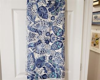 13-15 yards of blue Damask fabric