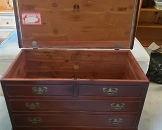 Cedar chest open
