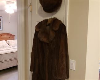 Sable mink coat w hat
