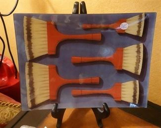 Plate with paint brushes