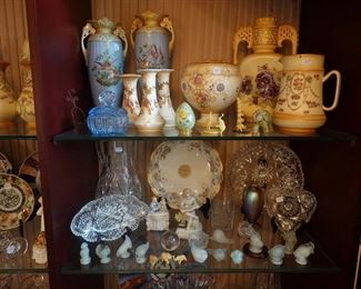 Sabino figures, cut glass