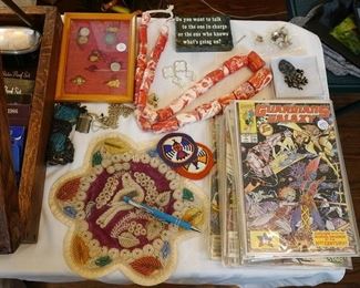 Comic books, Iroquois beadwork