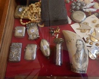 Antique sterling match safes