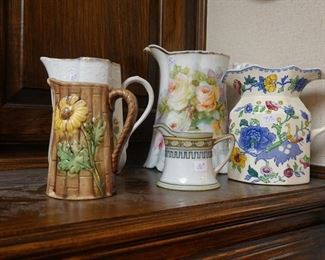 Majolica mini pitcher, Mason pitcher