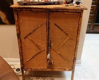 Bamboo two door book case