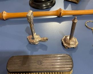 950 Silver continental brush - Chinese silver mystery items - incense burner? Pipe?
