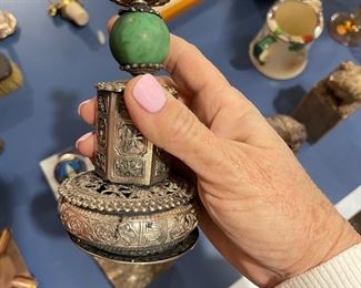 Chinese silver fu dog antique