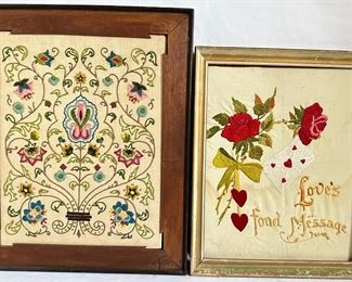 Vintage Framed Embroidery (2 Pieces)
Lot #: 80