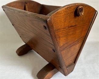 Antique Old Hickory, Martinsville Indiana Magazine Rack With Rope Handle
Lot #: 40