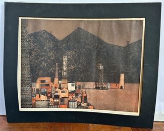 Vintage Rudolf Kugler Matted Lithograph, Pencil Signed, Unframed