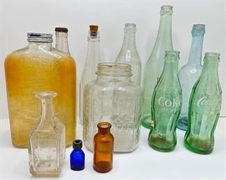 Vintage Collectible Glass Bottles: Coke, Spring & Mineral Water & More (12 Pieces)
Lot #: 141