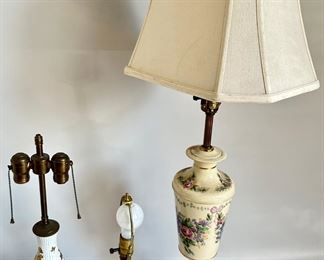 Vintage Painted Porcelain Table Lamps (3 Pieces)
Lot #: 202