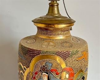 Vintage Japanese Satsuma Table Lamp With Genre Scenes In Relief
Lot #: 4