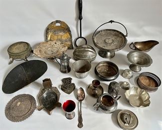 Assorted Antique Serveware, Silverplate (over 20 Pieces)
Lot #: 217