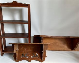 Vintage Solid Wood Wall Shelves (3 Pieces)
Lot #: 76