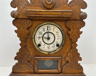 Vintage Welch Eight Day Wooden Clock, Missing Glass Cover
Lot #: 7