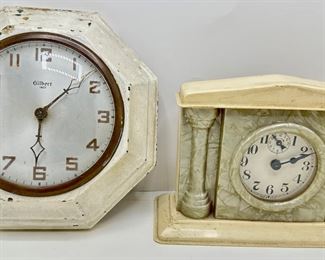 Vintage Clocks: Gilbert Wall Clock & Desk Clock With Alarm
Lot #: 101