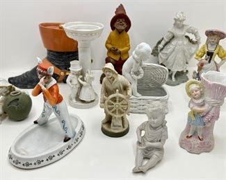 Vintage Porcelain, Stone & Wood Figurines (11 Pieces)
Lot #: 207