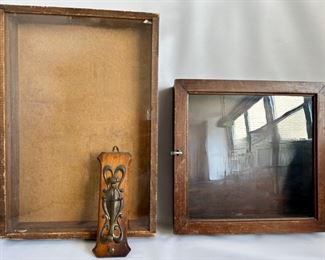 Vintage Wood & Glass Display Cases & Wall Hook
Lot #: 67