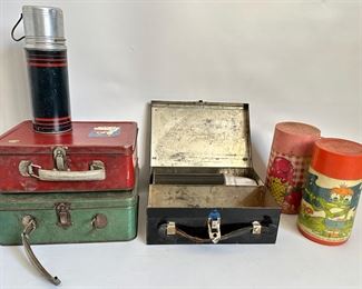 Vintage Tin Lunchboxes & Thermoses (6 Pieces)
Lot #: 71