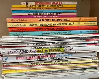 Vintage Peanuts By Charles Shultz Books, Mad Magazine & Cracked Magazine (Over 30)
Lot #: 258