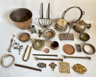 Vintage Tiffany & Co Decanter Caddy, Dual Burner Lantern, Copper & Brass Bowls, Hooks & More (Over 25 Pieces)
Lot #: 104