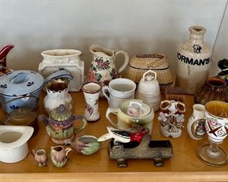 Vintage Small Bowls, Mini Tea Sets & Figurines Including Woodpecker Toothpick Container (Over 30 Pieces)
Lot #: 211