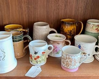 Vintage Mugs, Mustache Cups & Shaving Mugs (Over 12 Pieces)
Lot #: 171