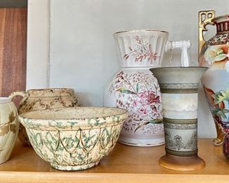 Antique & Vintage Hand Painted Pottery & Porcelain Bowls, Urn & Vases (7 Pieces)
Lot #: 227