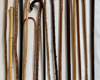 Vintage Canes & Walking Sticks Including Hand Carved Wood (Over 15)
Lot #: 89