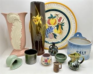 Vintage Stangl Platter, Antique Salt Bowl, Vases, Small Bowls & Jugs (over 10 Pieces)
Lot #: 237