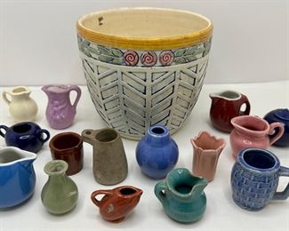 Vintage Ceramic Planter & Miniature Jugs & Bowls (0ver 15 Pieces)
Lot #: 193