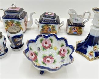 Vintage Gold Accent Tea Set, Candle Stick, Bowl, Salt & Pepper Shakers By Royal Vienna & Others (7 Pieces)
Lot #: 222