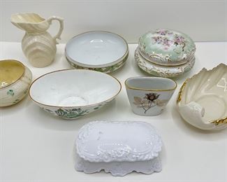 Vintage Bowls, Trinket Boxes & Pitcher By Spode, Rosenthal, Lenox, Staffordshire & More (8 Pieces)
Lot #: 185
