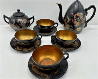Vintage Chinese Hand Painted Lacquer Ware Tea Set (10 Pieces)
Lot #: 23