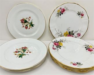 Set Vintage Lawley Plates With Gold Accents, England & Set Unbranded Vintage Plates (8 Pieces)
Lot #: 166