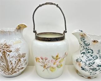 Vintage Pitchers By Wheeling Pottery & Minneapolis & Handled Bucket (3 Pieces)
Lot #: 182