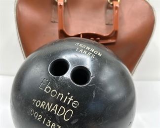 Vintage Ebonite Torado W28-0 Bowling Ball In Vintage Leed's Bag
Lot #: 263