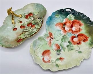 2 Vintage Hand Painted Limoges Platters With Gold Accents, France
Lot #: 33