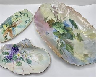 Vintage French Hand Painted Platters With Gold Accents (3 Pieces)
Lot #: 34