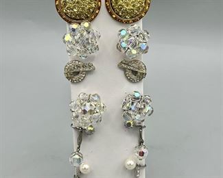 Vintage Clip on Earrings Costume
