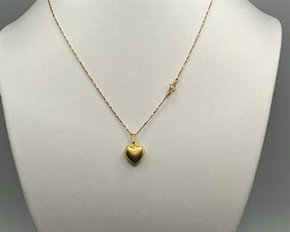 14K Italian Gold Heart Necklace
